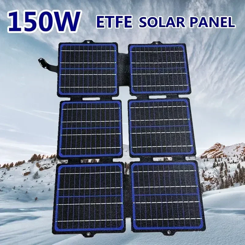 Solar Emergency Charger - 150W Foldable Solar Panel ETFE 5V/12V