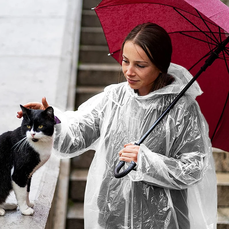 6Pcs Disposable Waterproof Rai - Emergency Poncho Rain recension och pris